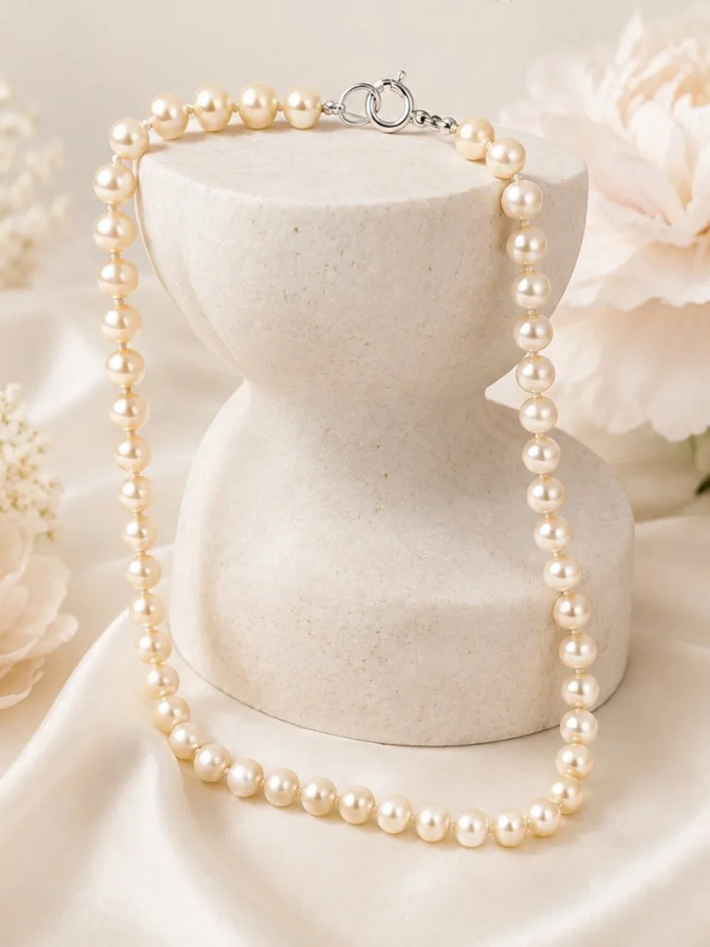 Peach Pearl Grace Necklace